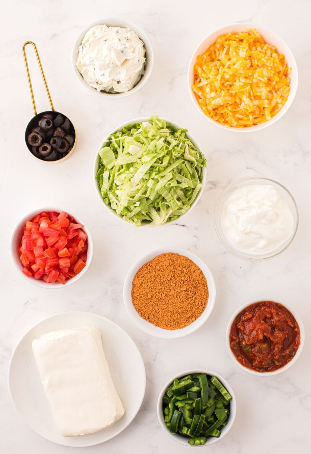 Layered Taco Dip Together as Family