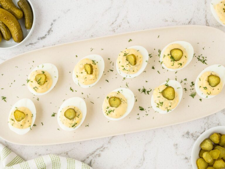 BEST Dill Pickle Deviled Eggs Recipe Together as Family