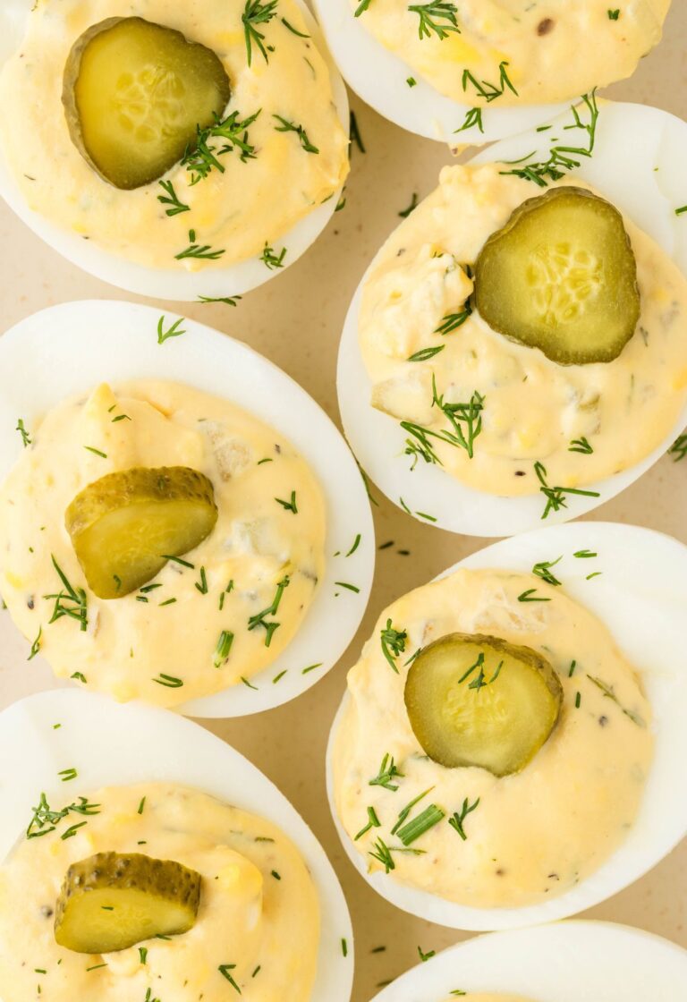 BEST Dill Pickle Deviled Eggs Recipe