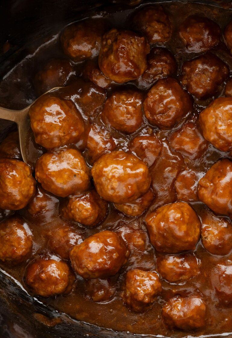 Slow Cooker Salisbury Steak Meatballs (Frozen Meatballs)
