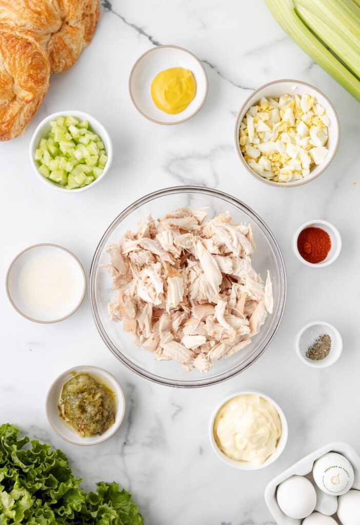 Ingredients for this chicken salad recipe