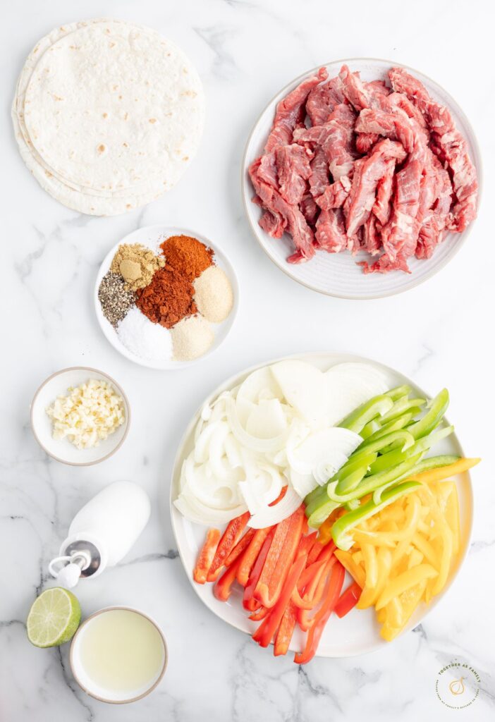 Ingredients on a white background