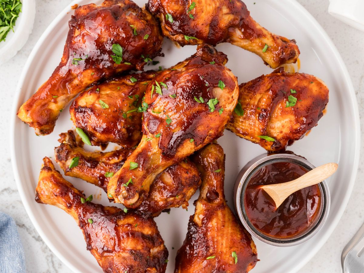 BEST Oven Baked BBQ Chicken Drumsticks Recipe - Together as Family