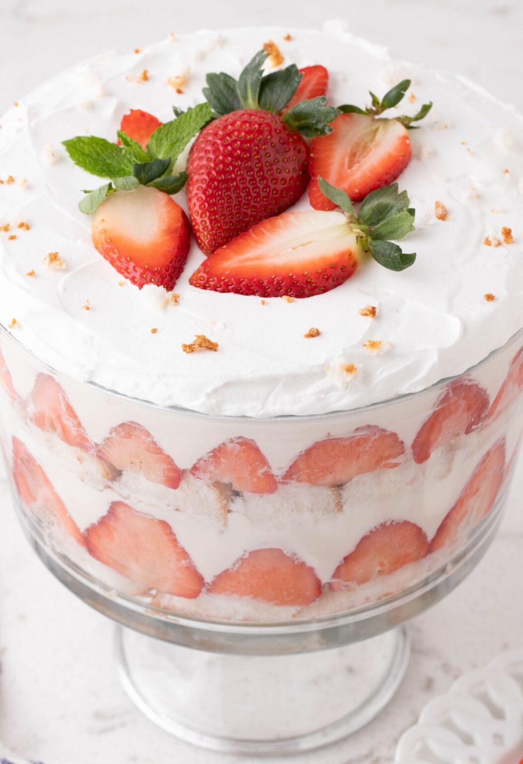 EASY Angel Food Cake Strawberry Trifle Together as Family