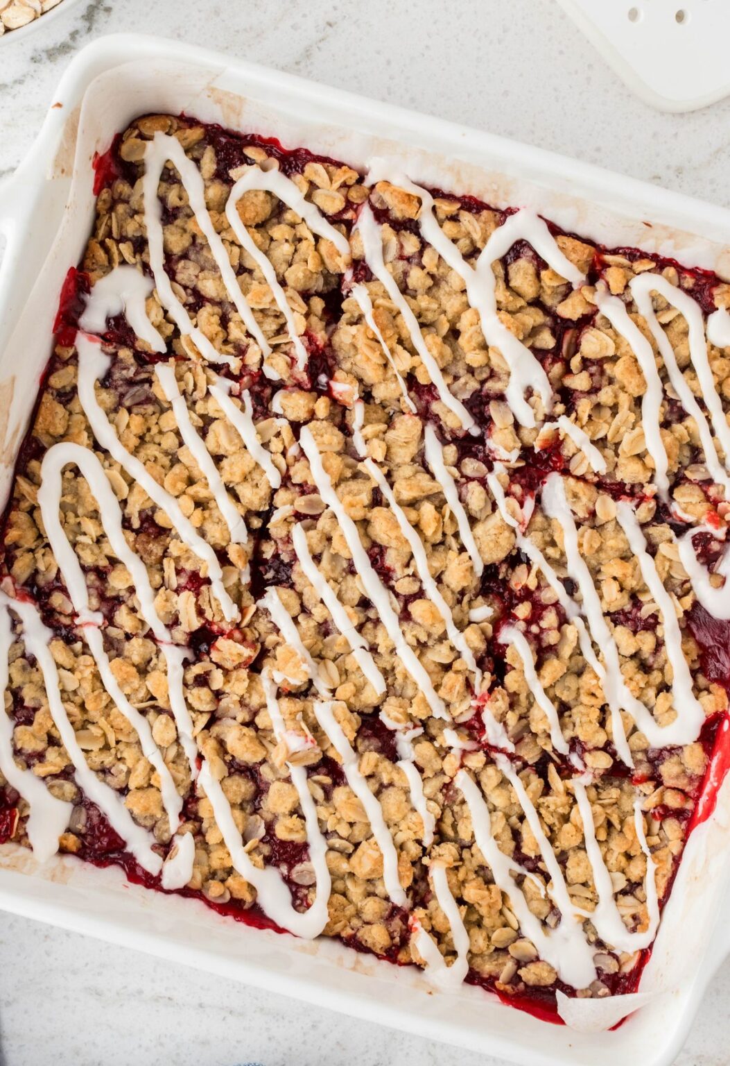Strawberry Oatmeal Crumble Bars - Together as Family
