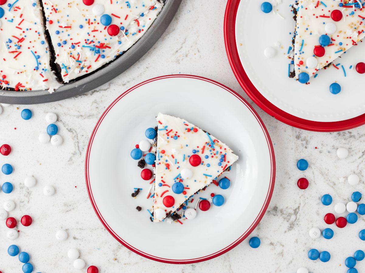 4th of july brownies with m ms