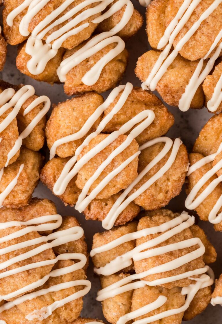 Close up of the cooked monkey bread muffins