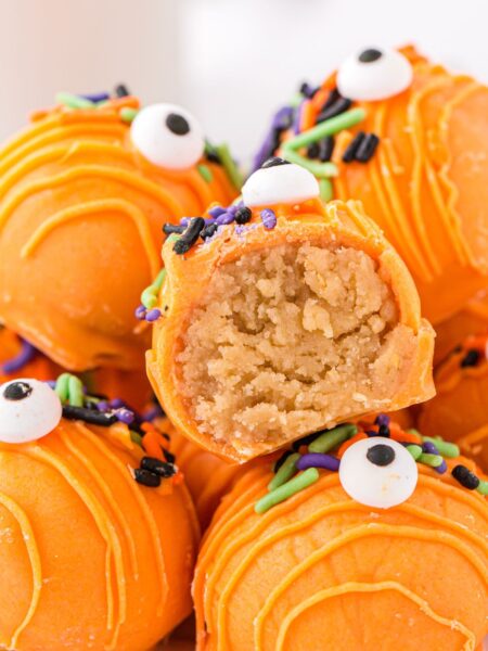 halloween oreo truffles with candy eyeballs