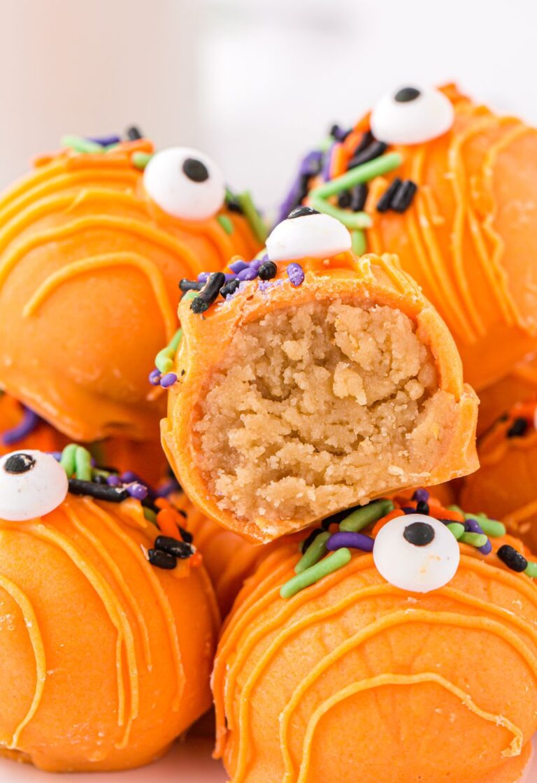 halloween oreo truffles with candy eyeballs