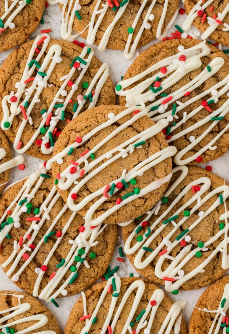 hero shot of the baked and glazed ginger doodle cookies