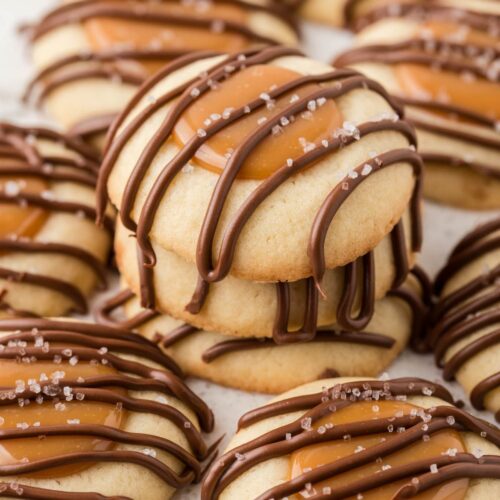 Twix Thumbprint Cookies - Together as Family