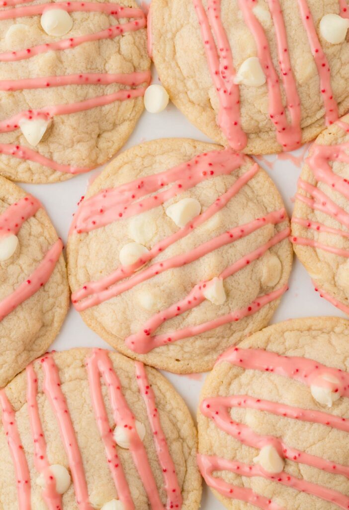 Overhead top view of the cookies