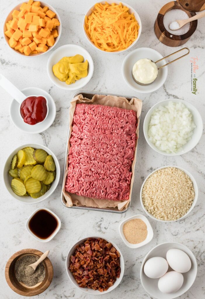 Ingredients on a white background