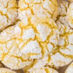Overhead picture of the lemon cookies that have been baked.