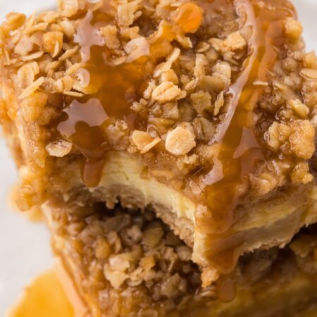Top view of a cheesecake bar