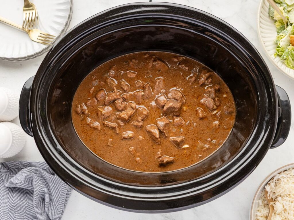 process images for this slow cooker dinner beef recipe