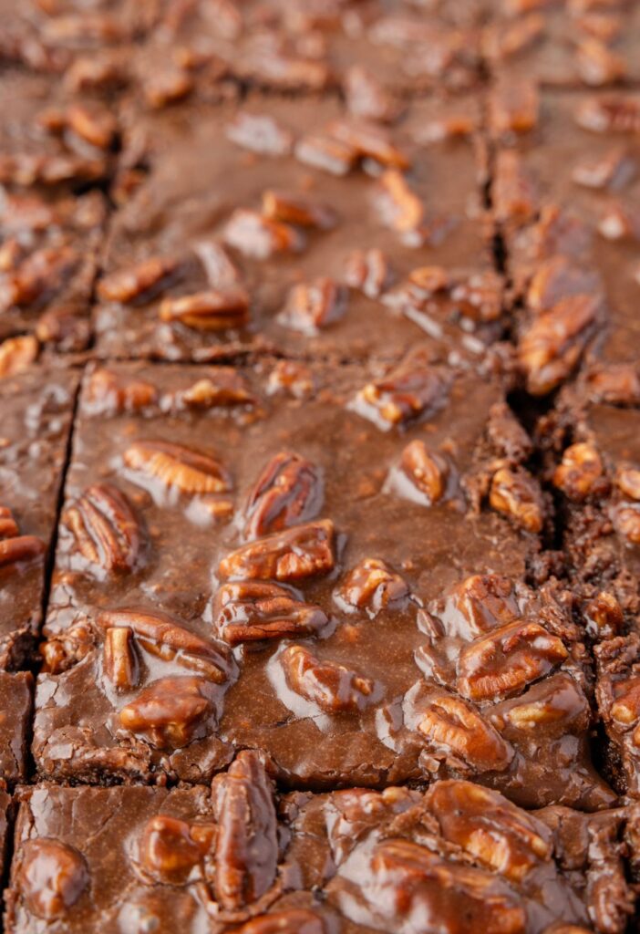 hero shot of the chocolate Texas sheet cake