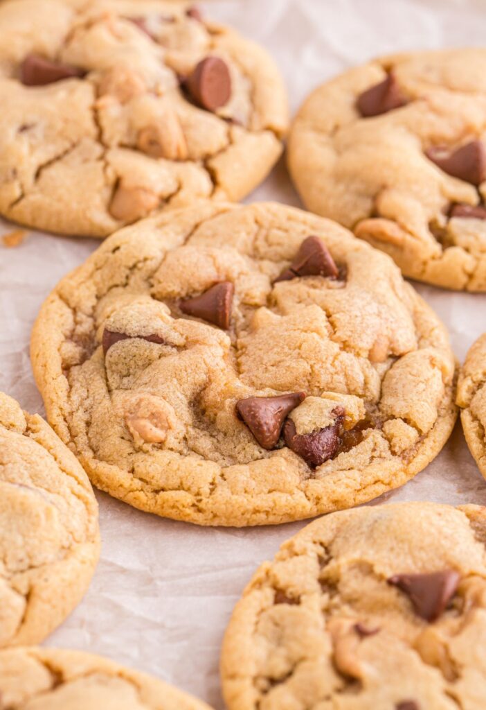 Cookies on parchment paper