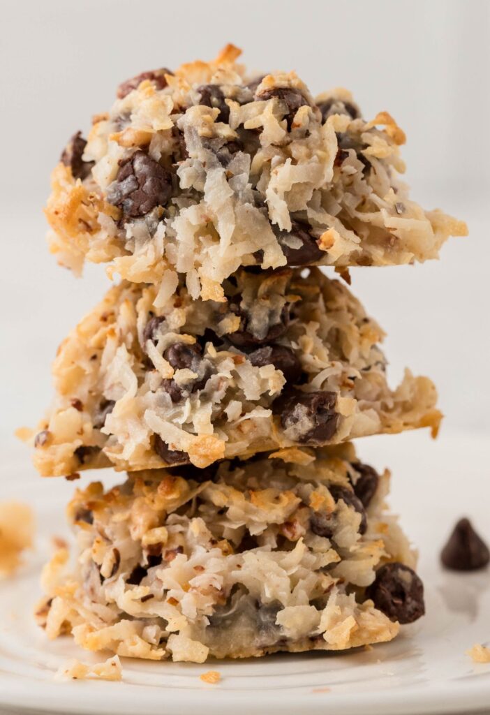 Stack of 3 almond joy cookies 