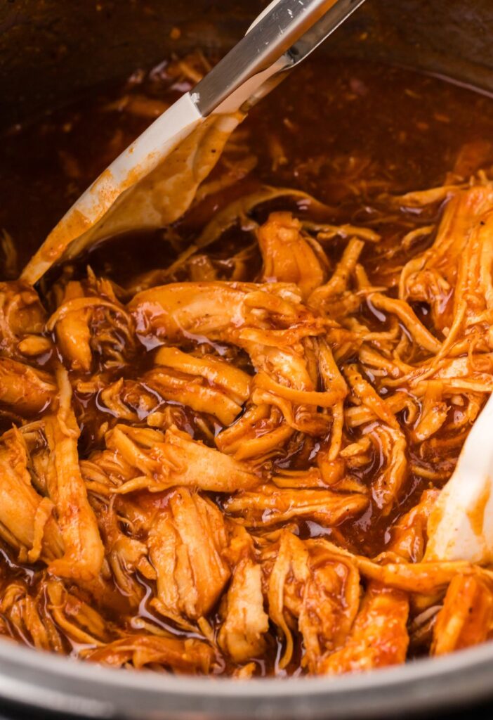 hero image of the shredded bbq chicken recipe