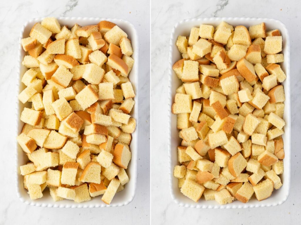 process images for this bread pudding recipe with eggnog.