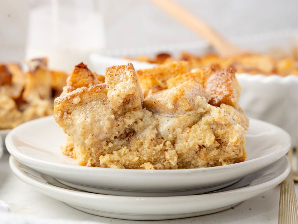 process images for this bread pudding recipe with eggnog.