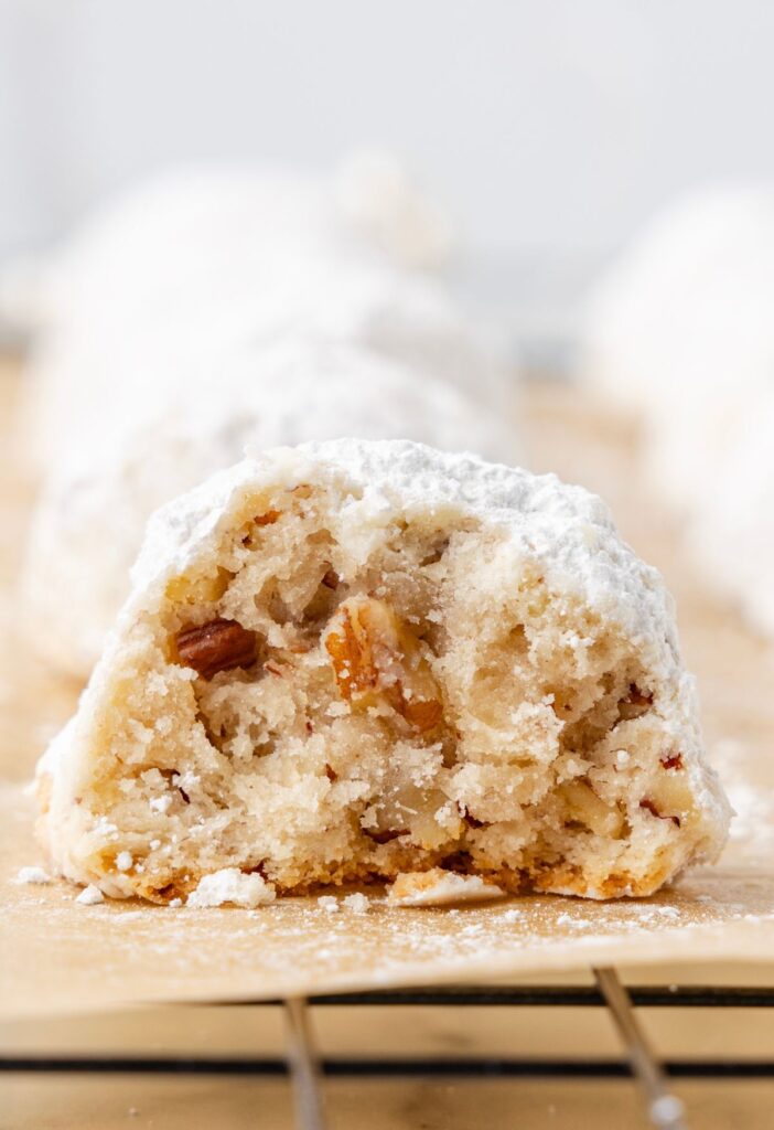 hero image for the pecan snowball cookie