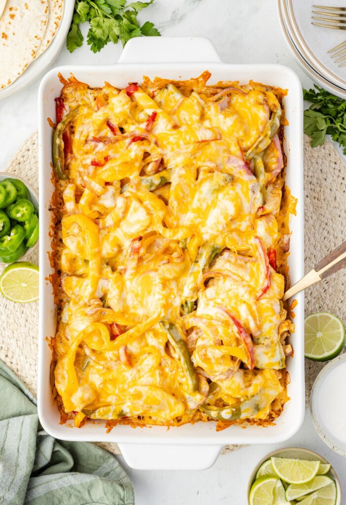 Top view of the casserole