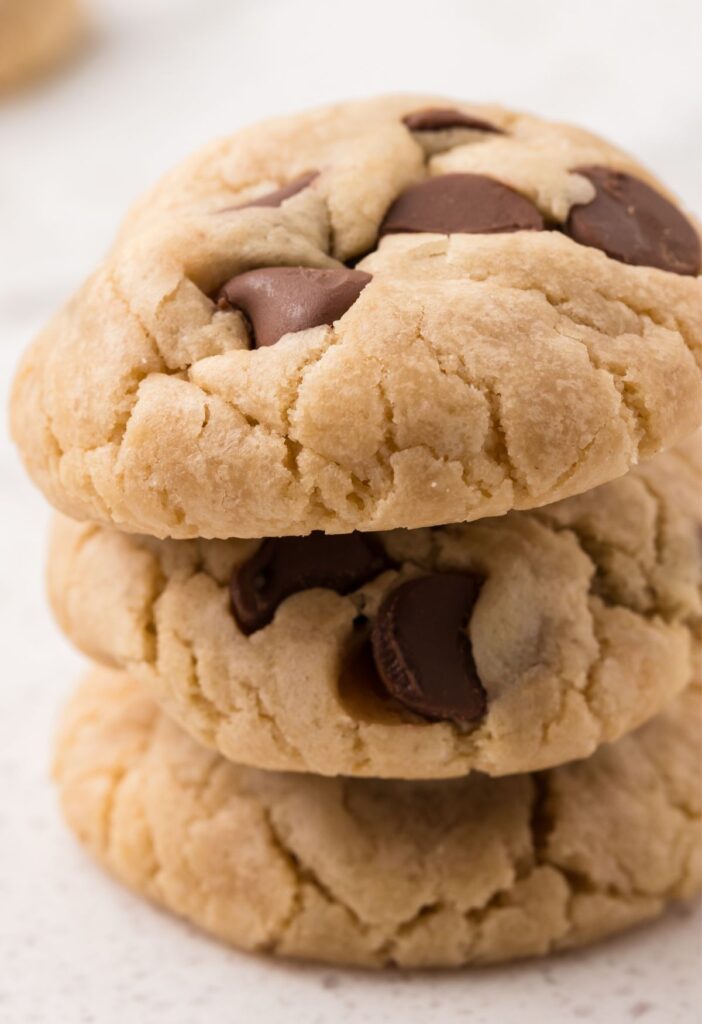 Stack of chocolate chip cookies