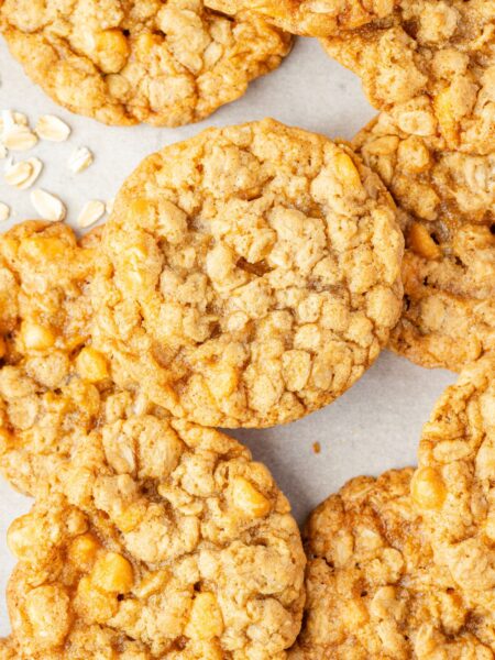 Cookies that have been baked and cooled