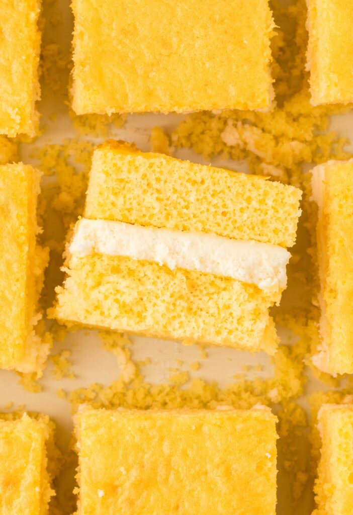 Close up of the Twinkie Cake