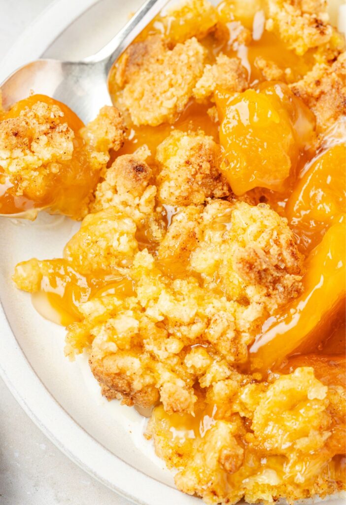 A serving of the cobbler