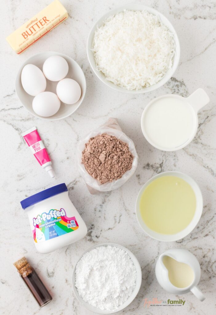 Ingredients on a white background