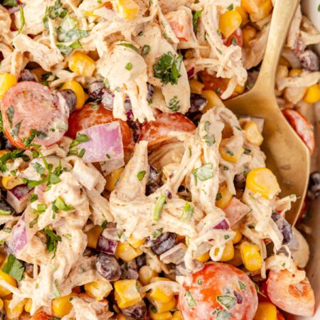 Chicken salad with southwest flavors and ingredients