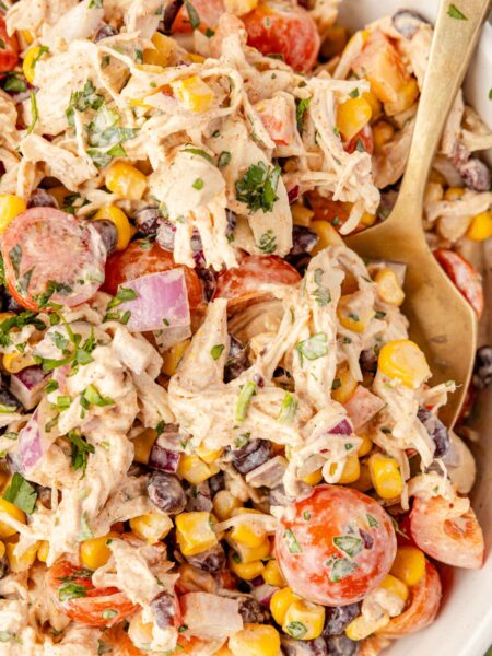 Chicken salad with southwest flavors and ingredients