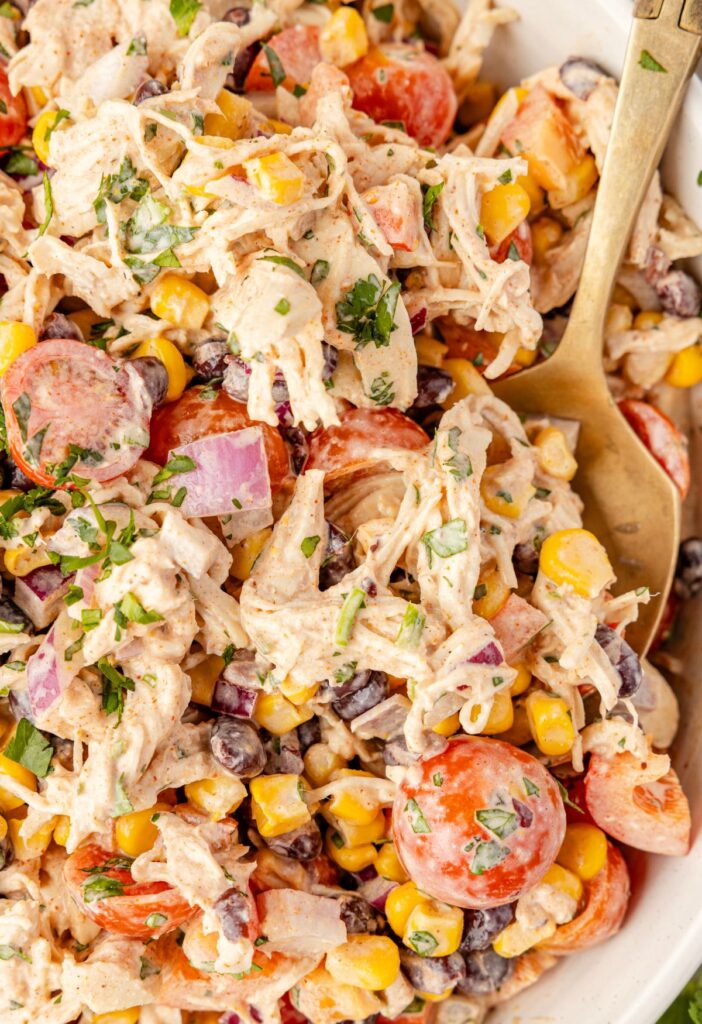 Chicken salad with southwest flavors and ingredients