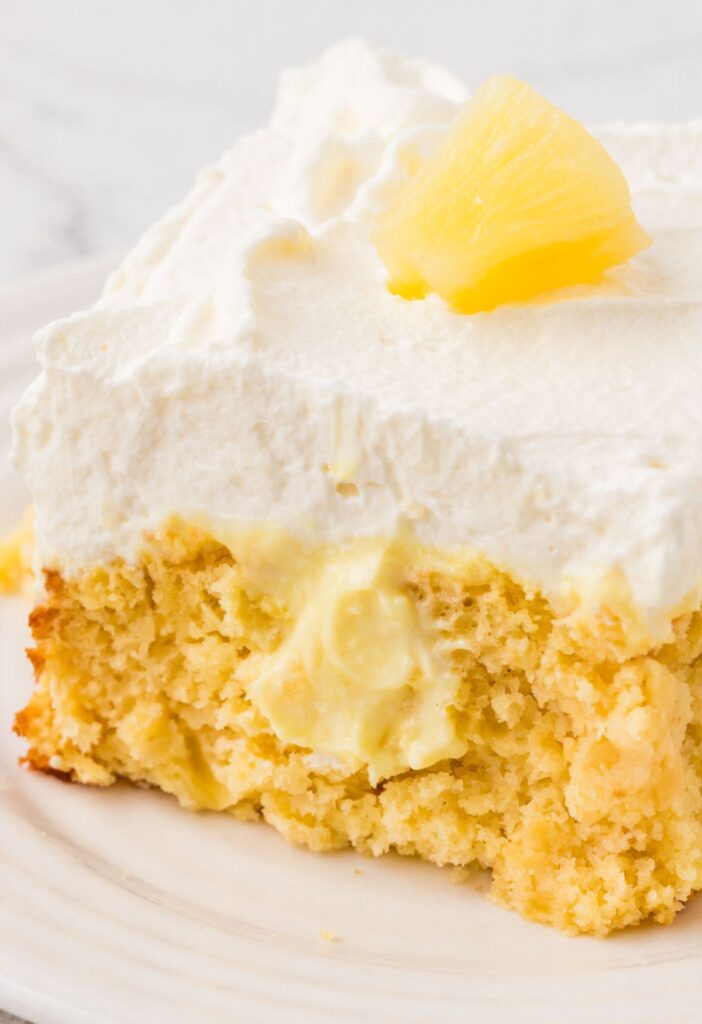 A piece of the pineapple cake