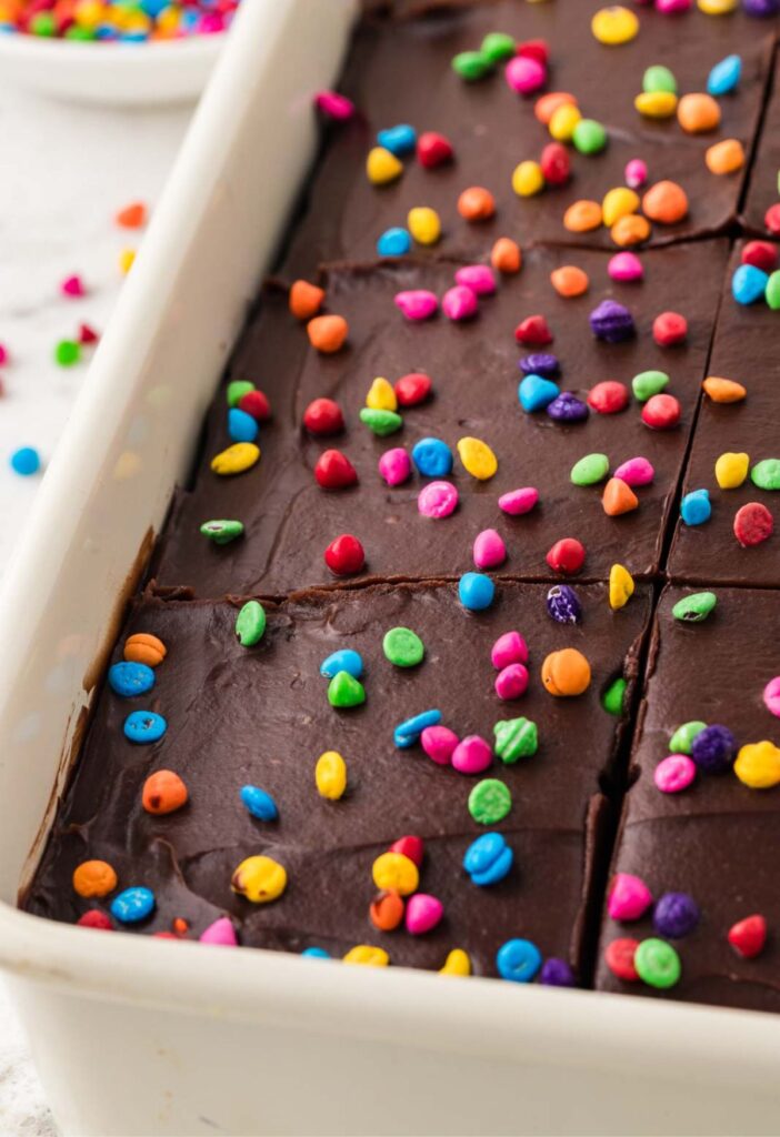 Pan of the chocolate cake