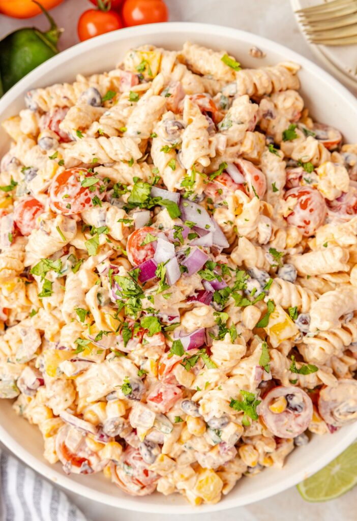 Bowl of pasta salad