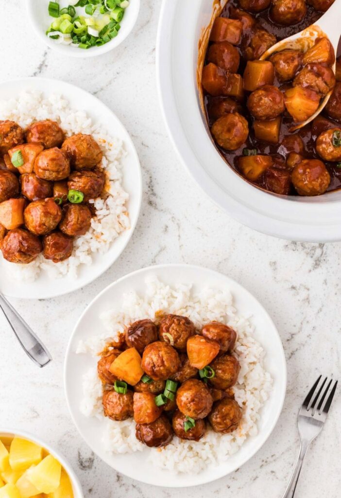 Top view of the meatballs