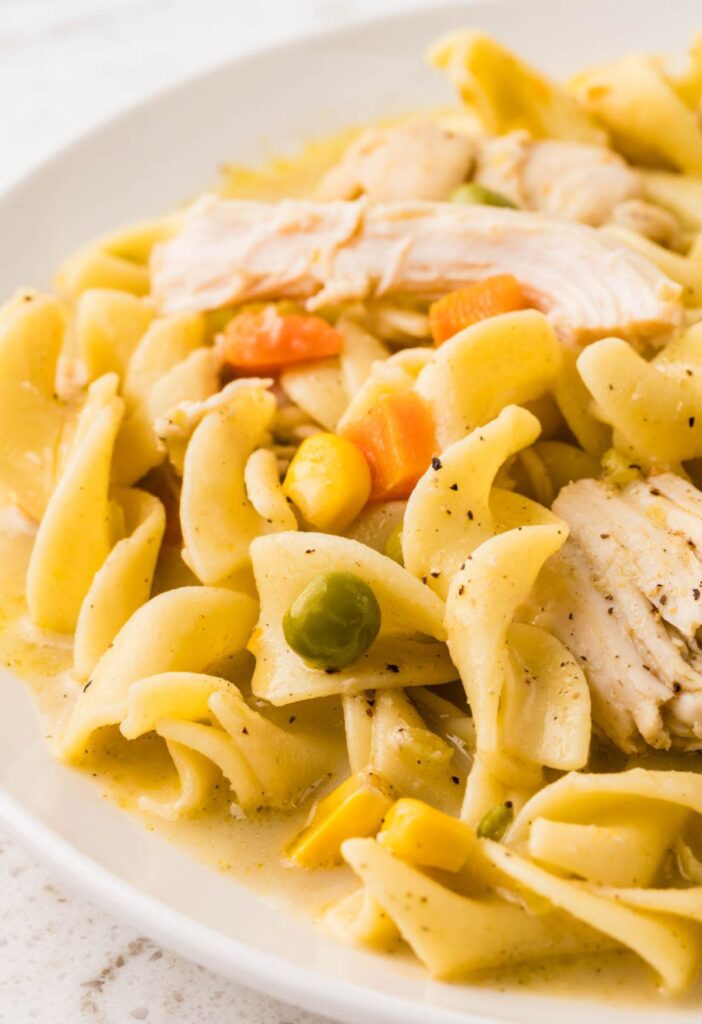 A plate of noodles