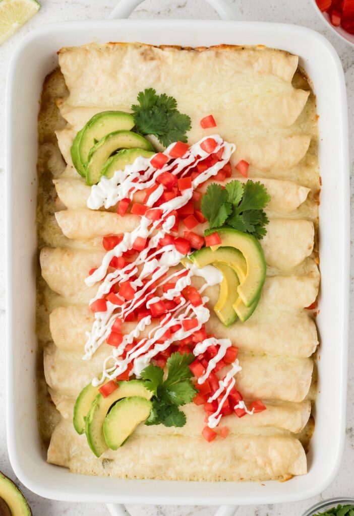 Pan of enchiladas