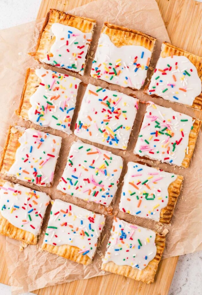 The baked and glazed pop tarts with strawberry filling.